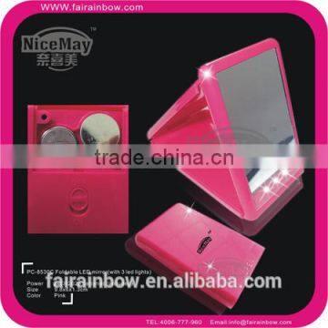 square and folding makeup pocket mirror, compact mirror