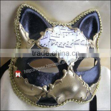 Freehand Sketching Halloween Mask Dance Party Mask Half Face Cloth Mask Cat Mask photo-3
