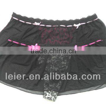 Plus Size Bra/skirted Thong Set