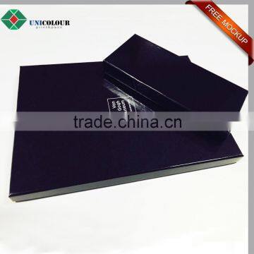 Fancy Black Glossy Laminated Rigid Set up Box for Packaging