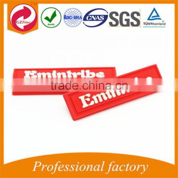 soft pvc non-phthalate rubber garment patch/silicone label