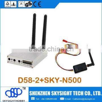 fpv system sky-N500+ D58-2 500mw fpv transmitter and diversity receiver wifi fpv camera