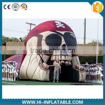 Attractive inflatable skull head entrance inflatable tunnel for sale