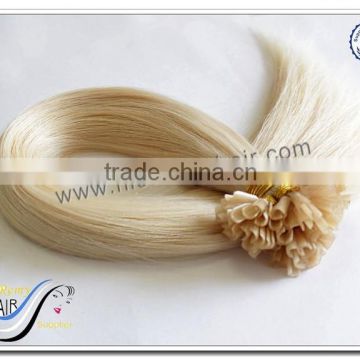 The new hot selling Pre-bonded 100% human hair high quality u tip human hair extensions