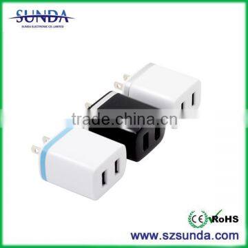 Wholesale fashional Dual USB travel charger adapter with 1a and 2a output