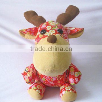 Red Christmas animal,stuffed red deer toy