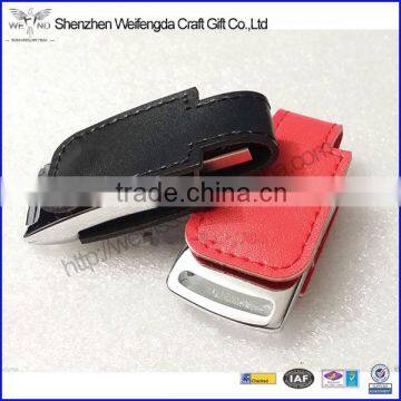 Custom high quality pu leather usb memory stick 1G 2G 4G 8G 16G 32G 64G with embossed logo