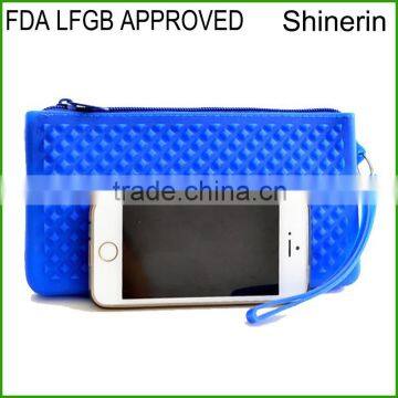 Wholesale Cosmetic makeup case silicone pencil mobile phone bag