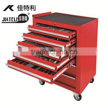 7-drawer roller cabinet with 185 pcs hand tools, good quality hand tools, DIN standards socket set