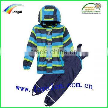 allover print children nylon rain suit