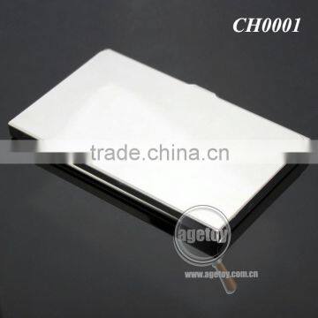 High Polished Mirror Effect Stainless Steel Blank Silver Metal Credit Card Holder photo-5
