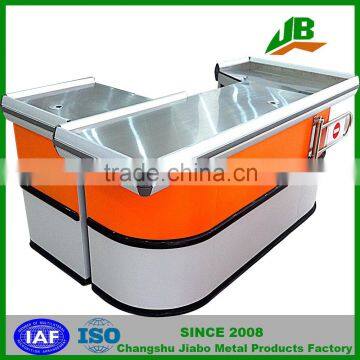 supermarket checkout counter stainless steel orange clr