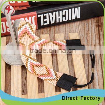 New Unique Design Crystal Beaded Wide Elastic Headband photo-3