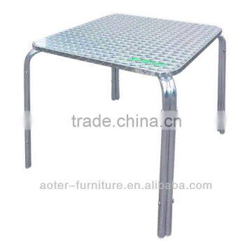 Outdoor garden aluminum square metal patio dining table frame