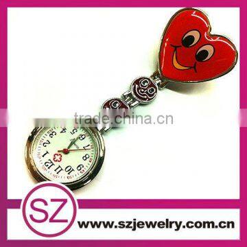 Angle Smile White Heart Shape For Sale Nurse Fob Watch