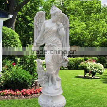 Garden Stone White Marble Woman Statue