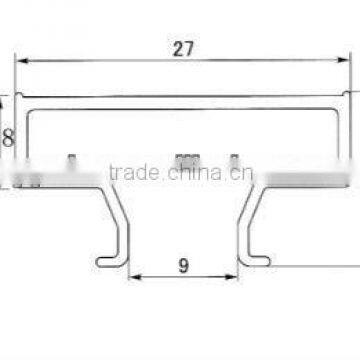 27x7.8 aluminum slatwall insert/aluminum slatwall for Display Gondola/slat Display Gondola