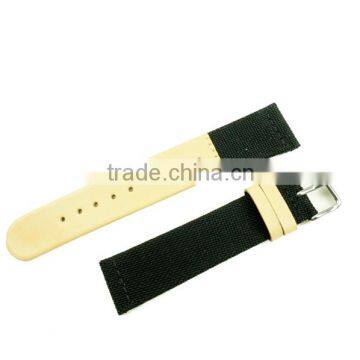 Attractive Vegetable Tanned Leather Canvas Watch Straps