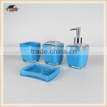 Acrylic bathroom accessory 4 pieces bathroom suit