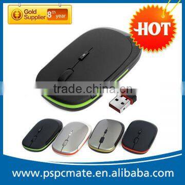 Personalized Flat 2.4G advanced Wireless Optical mouse with mini usb receiver