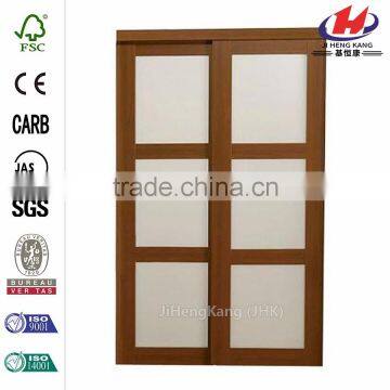 JHK-G17 3 Panel Kitchen Mirror Design Sliding Glass Door