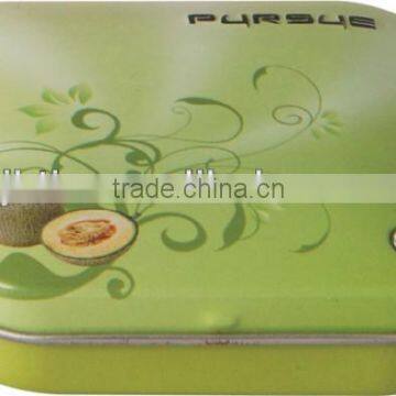 New Green square shaped Moon cake Tin Box packaging