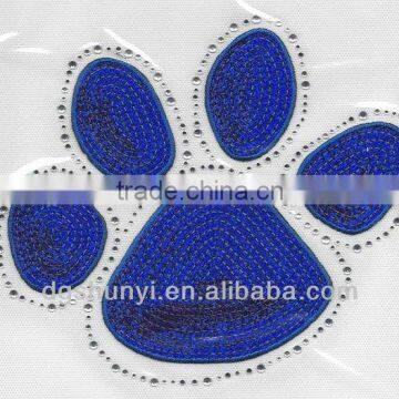 paw sequins and rhinestone applique