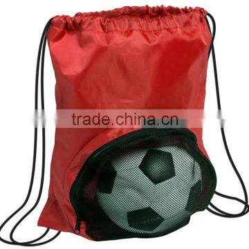 2016 Soccer high Quality Promotional Nylon Drawstring Bag Nylon Drawstring Backpack