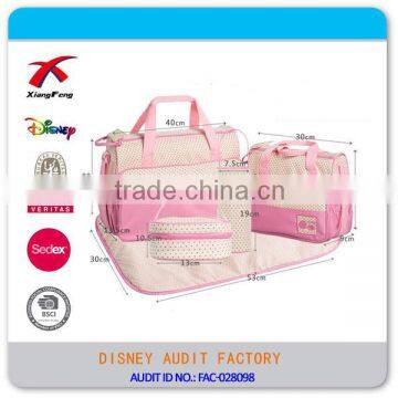 Multi-functional Diaper Bag Set with Bottle and Chaning Pad