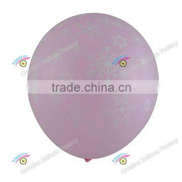 11 Inches-Wholesale Navy Blue Snowflakes Non Latex Balloons Christmas Round Latex Free Balloon photo-5