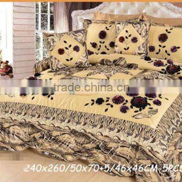 Light Brown Beautiful Flower Home Comforter