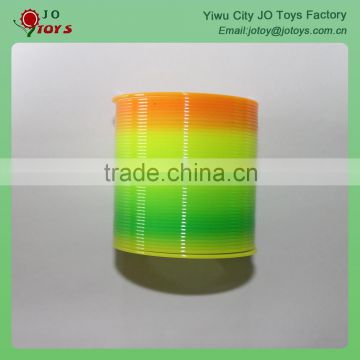 Soild color plastic slinky rainbow spring educational toy