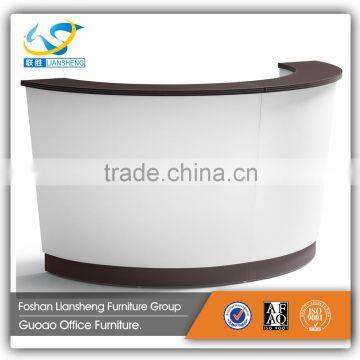 Standard Size White Leather Circular Reception Desk LD718