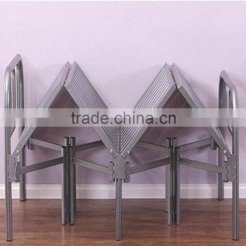 Convenient single metal folded bed