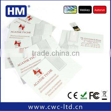 Environmental protection paper Business card USB flash drive for advertising promotional