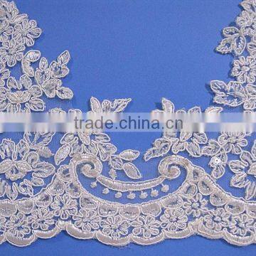 Cord Lace Trim For Bridal Dress/wholesale bridal trims /lace trim innings/ivory scalloped lace trimming/venice lace trim/dantel