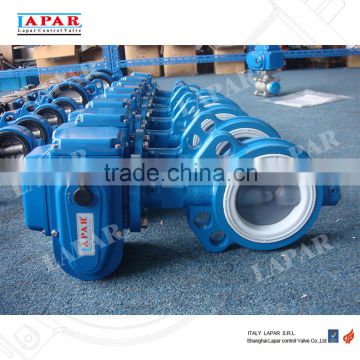 LAPAR Electric FEP(F46) Lined Wafer Butterfly Valve