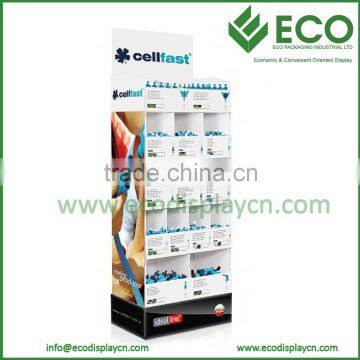Cell Grid Flashlight Advertising Cardboard Display Stand For Supermarket Wholesale