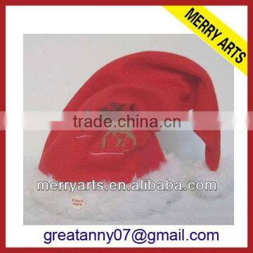 yiwu china supplier red funny electronic plush dancing santa moving christmas hat