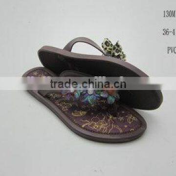 Fashion PCU Women Flipflops for Summer with Flower 2014