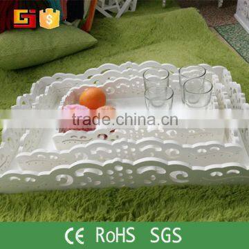 Distinctive custom wholesale wooden plastic serving cup tray