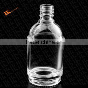 Antique look round nail polish bottle clear glass high quality