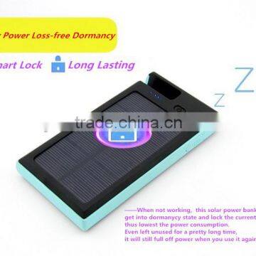 8000mah newest design multifunction mobile solar charger waterproof portable solar power system