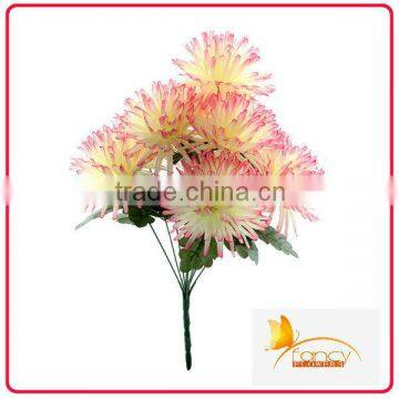 9 heads import china silk daisy flowers