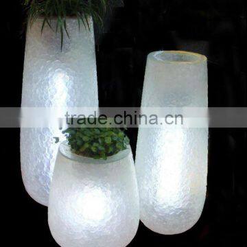 Fiberglass Pot with light