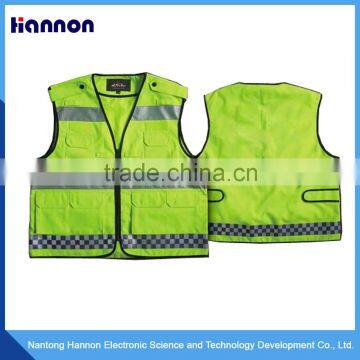 Reflective safety vest for roadway and traffic security