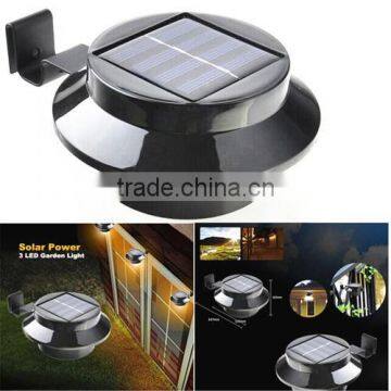 3 Leds Outdoor Solar Powered Fence Gutter Light