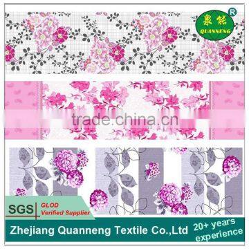 Flower designs fabric painting polyester brushed fabric