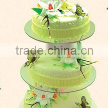 Acrylic rainbow Wedding Simulation 3-tier Cake stands display