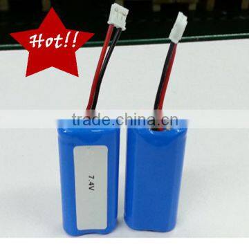 Shenzhen rc helicopter 7.4V long lihtium battery life 25C 18650 Cell customized capacity